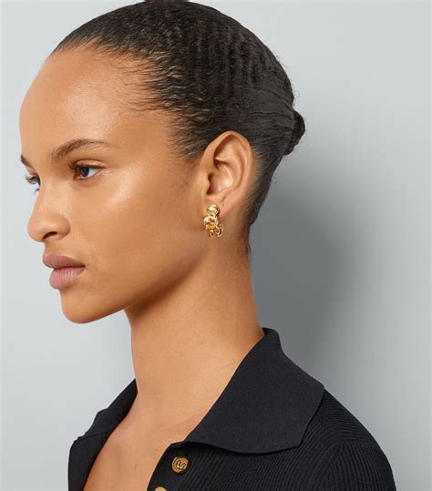 gucci interlocking g hoop earrings|gucci britt hoop earrings.